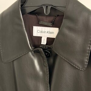 Calvin Klein Black Leather Jacket for Women
